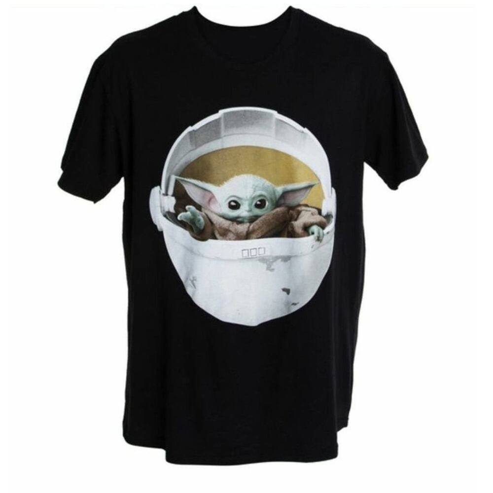 Mens Mandalorian Baby Yoda TShirt Cotton New Star Wars Large